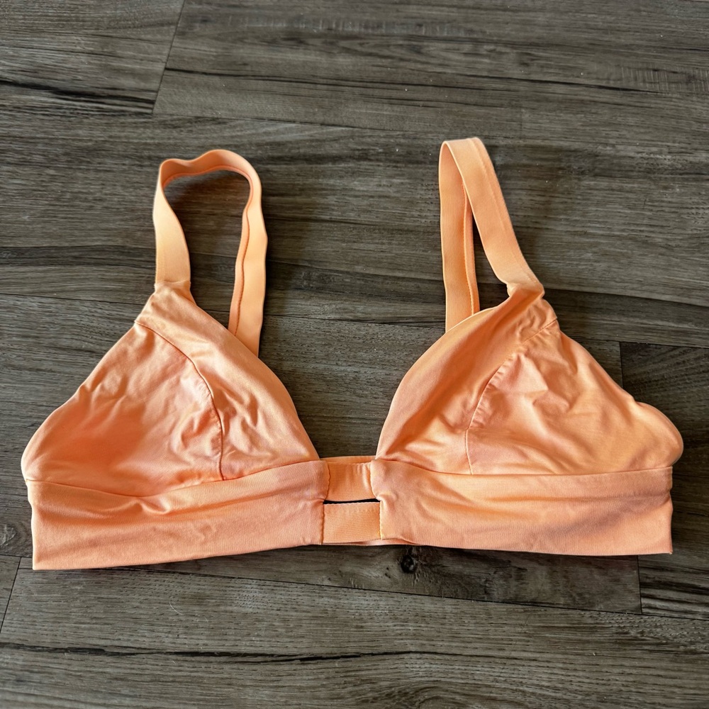 Vitamin A orange triangle bikini top size L